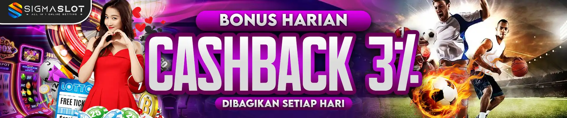 BONUS CASHBACK HARIAN SLOT 3%